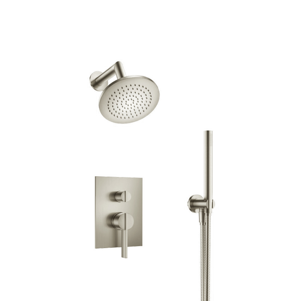 Two Output Shower Set With Shower Head And Hand Held | Brushed Nickel PVD