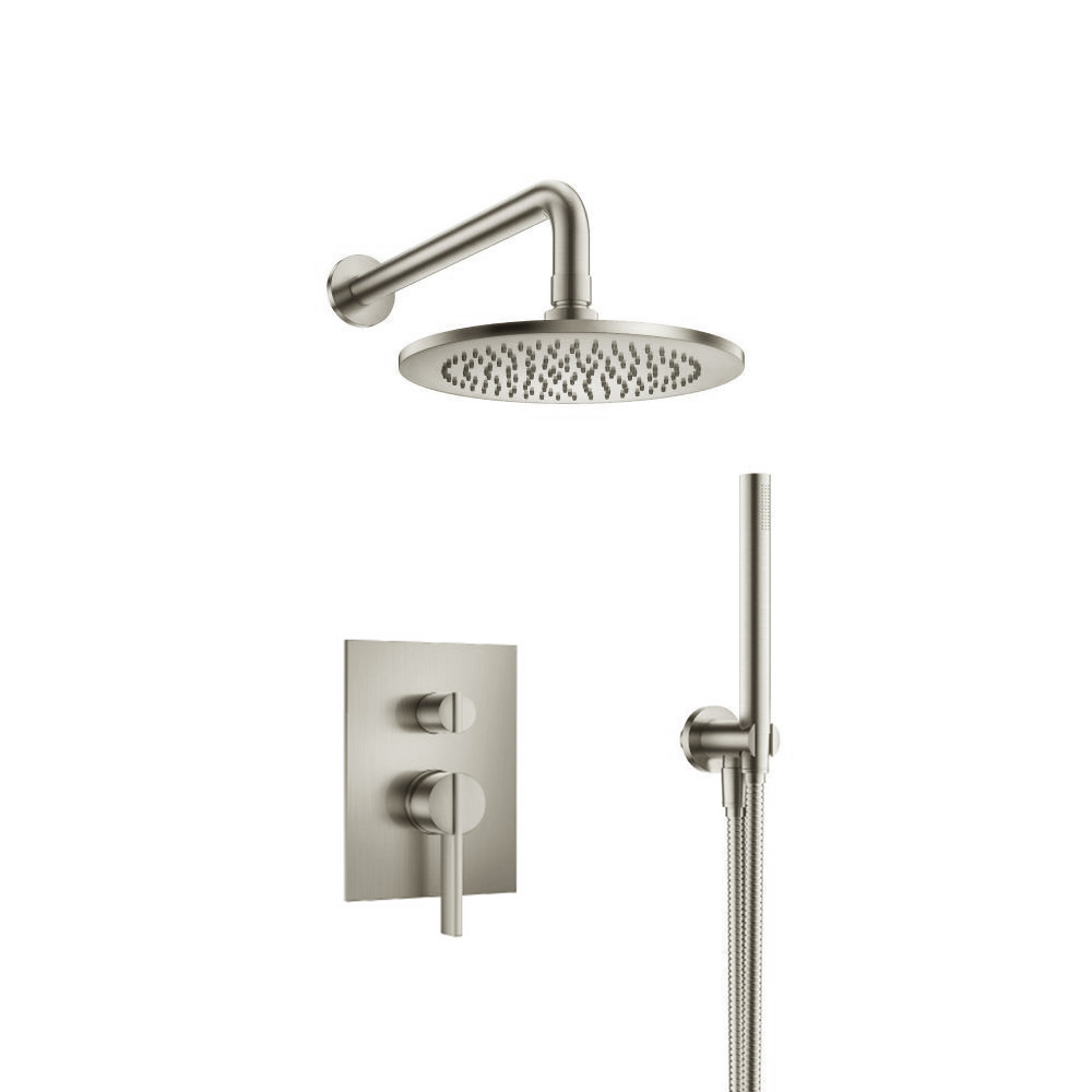 Two Output Shower Set With Shower Head And Hand Held | Brushed Nickel PVD