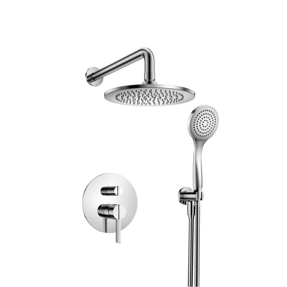 Two Output Shower Set With Shower Head And Hand Held | Chrome
