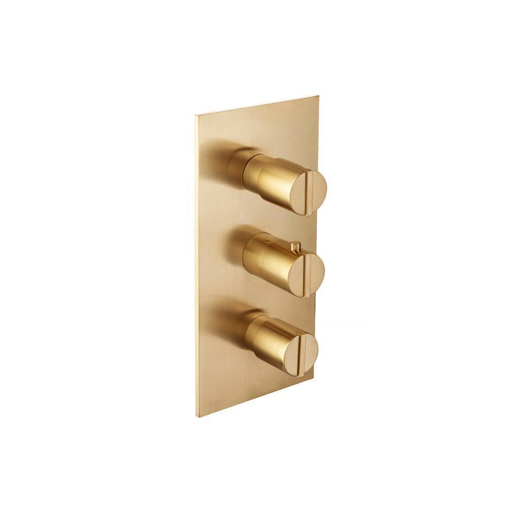 3/4" Thermostatic Valve and Trim - 2 Outputs | Brushed Bronze PVD