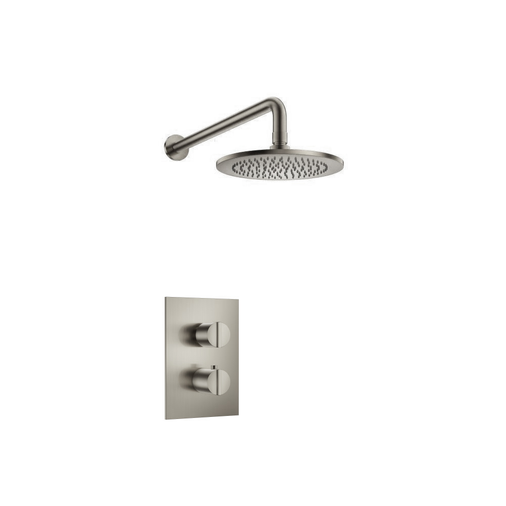 Single Output Shower Set With Shower Head And Arm | Brushed Nickel PVD