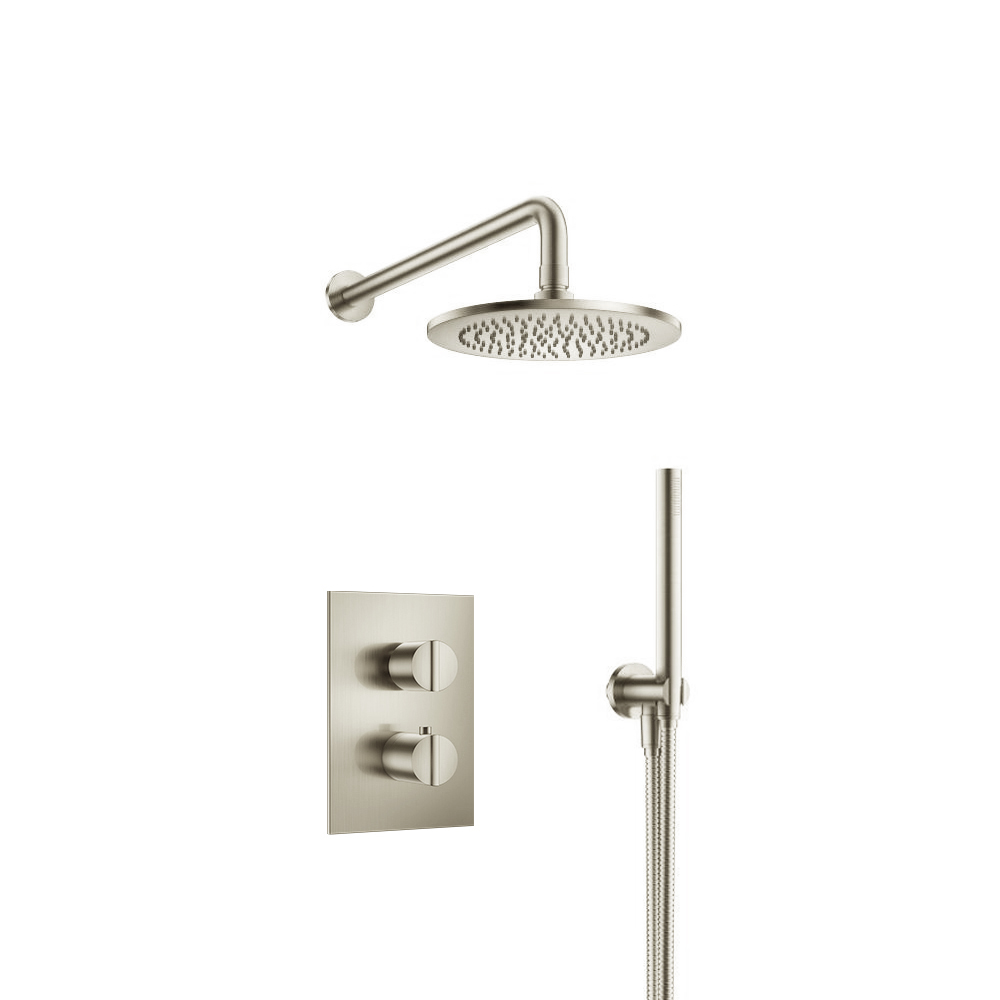 Two Output Shower Set With Shower Head And Hand Held | Brushed Nickel PVD