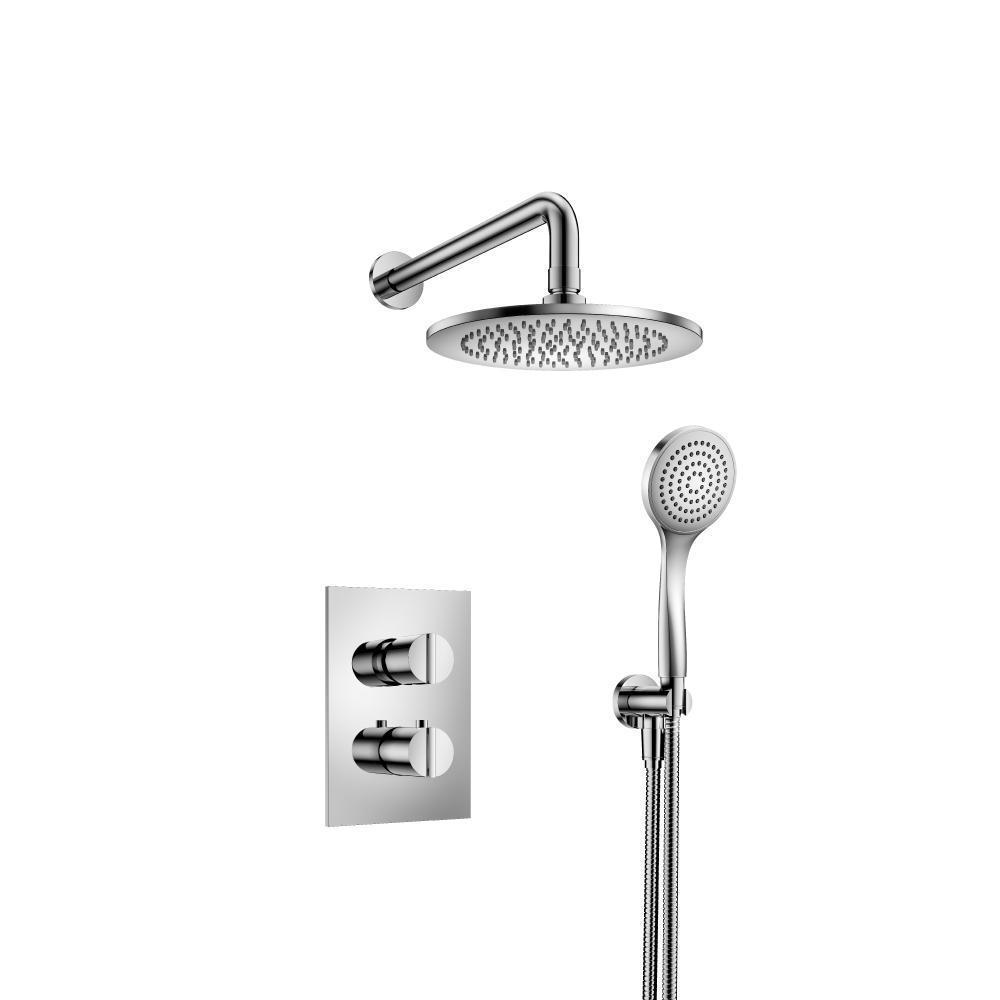Two Output Shower Set With Shower Head And Hand Held | Chrome