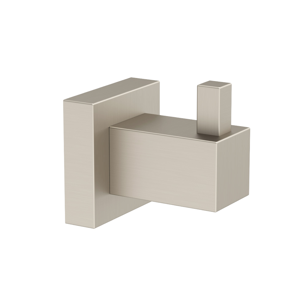 Brass Bathroom Towel / Robe Hook | Brushed Nickel PVD