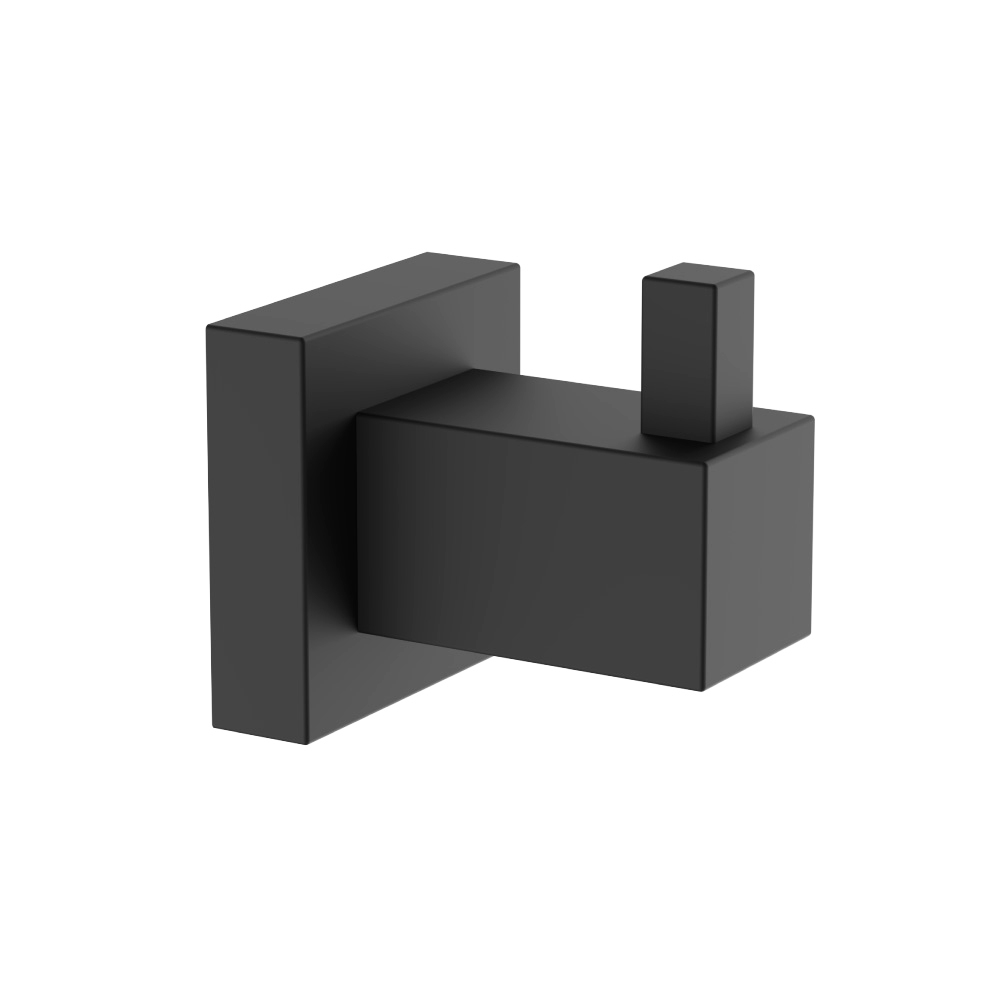 Brass Bathroom Towel / Robe Hook | Matte Black