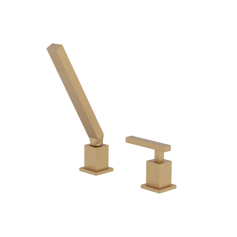 Deck Diverter With Holder & Hose | Brushed Bronze PVD