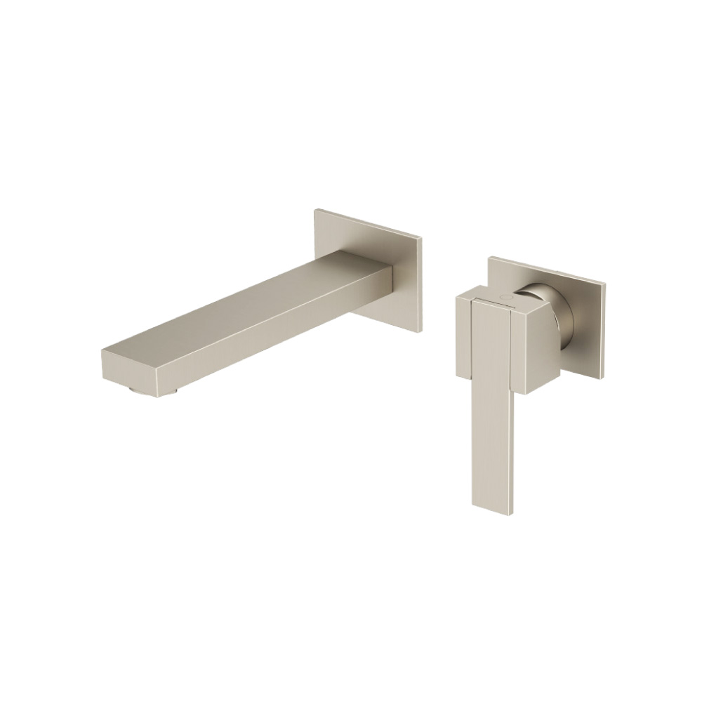 Single Handle Wall Mounted Bathroom Faucet - Trim Only | Brushed Nickel PVD
