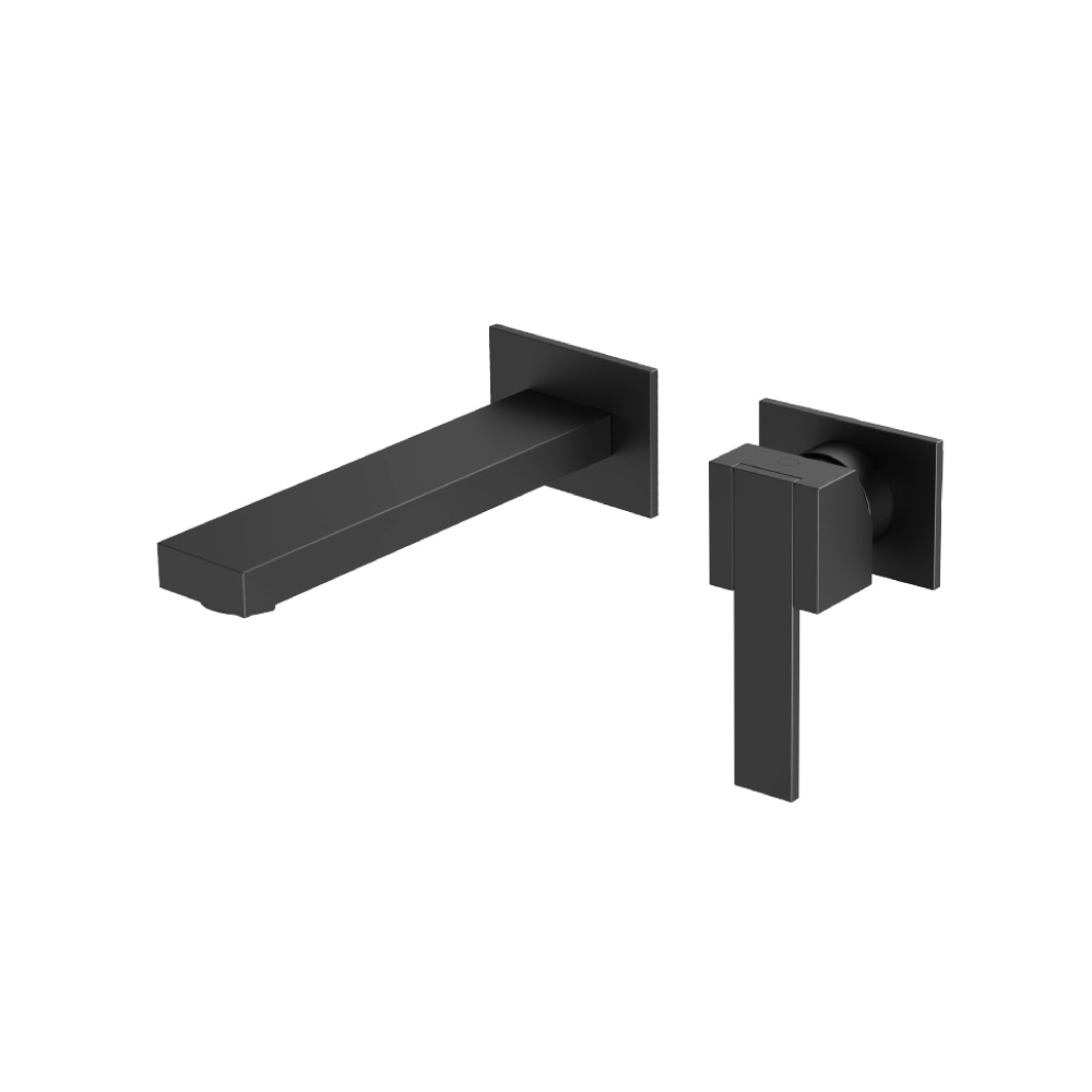 Single Handle Wall Mounted Bathroom Faucet - Trim Only | Matte Black