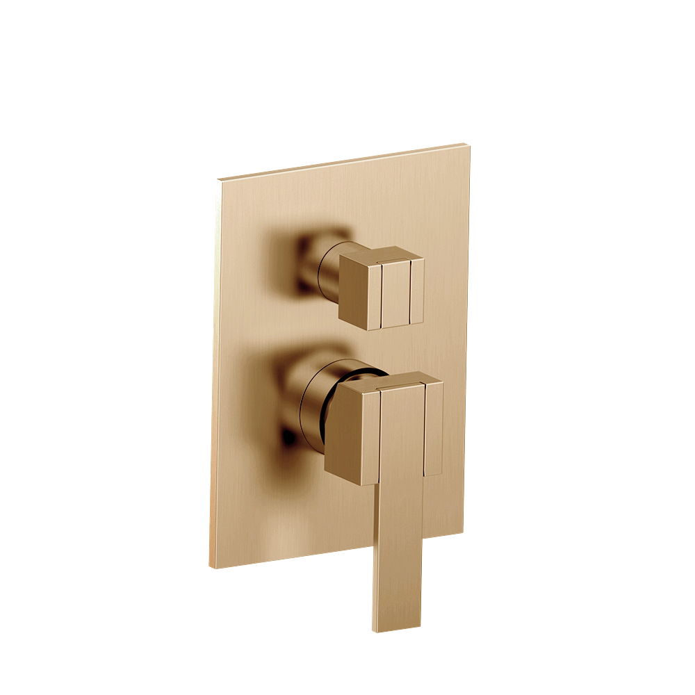 Tub / Shower Trim With Pressure Balance Valve - 2-Output | Brushed Bronze PVD