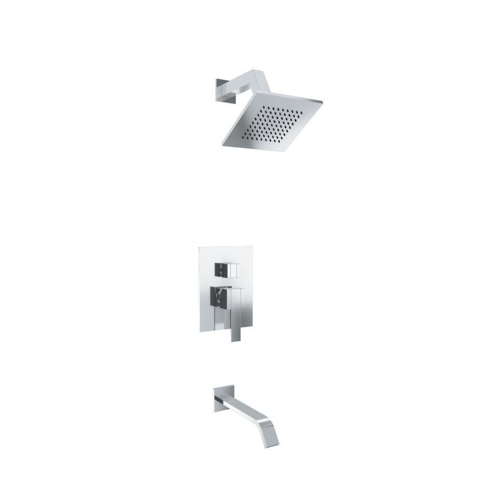 Two Output Shower Set With Shower Head And Tub Spout | Chrome