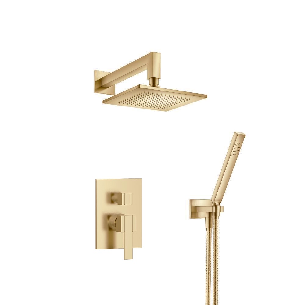 Two Output Shower Set With Shower Head And Hand Held | Brushed Bronze PVD