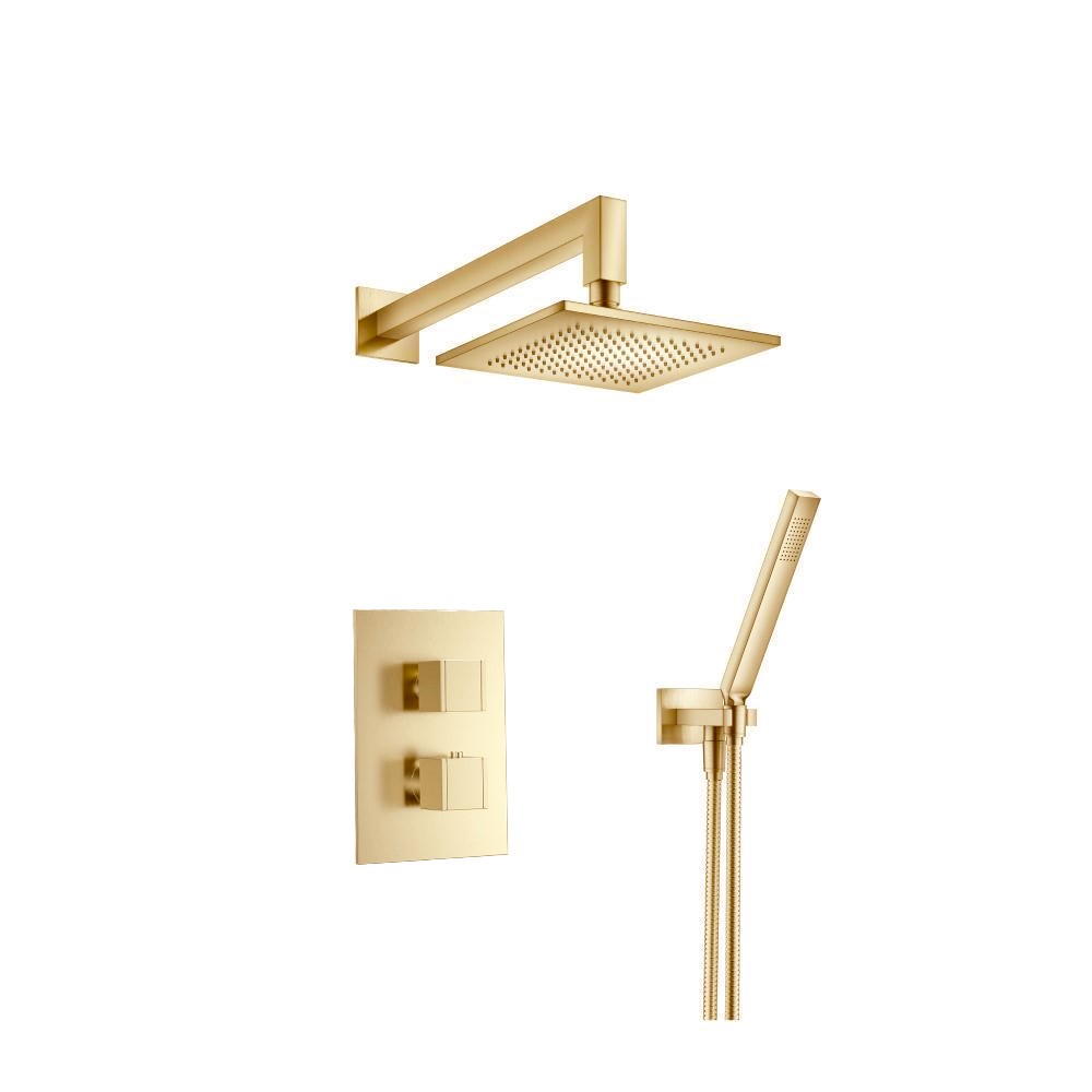 Two Output Shower Set With Shower Head And Hand Held | Brushed Bronze PVD