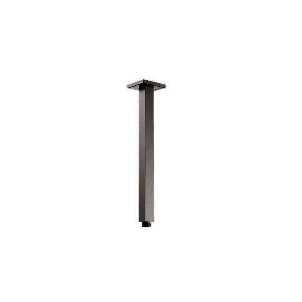 Ceiling Mount Square Shower Arm Extender - 12" | Brushed Gun Metal PVD
