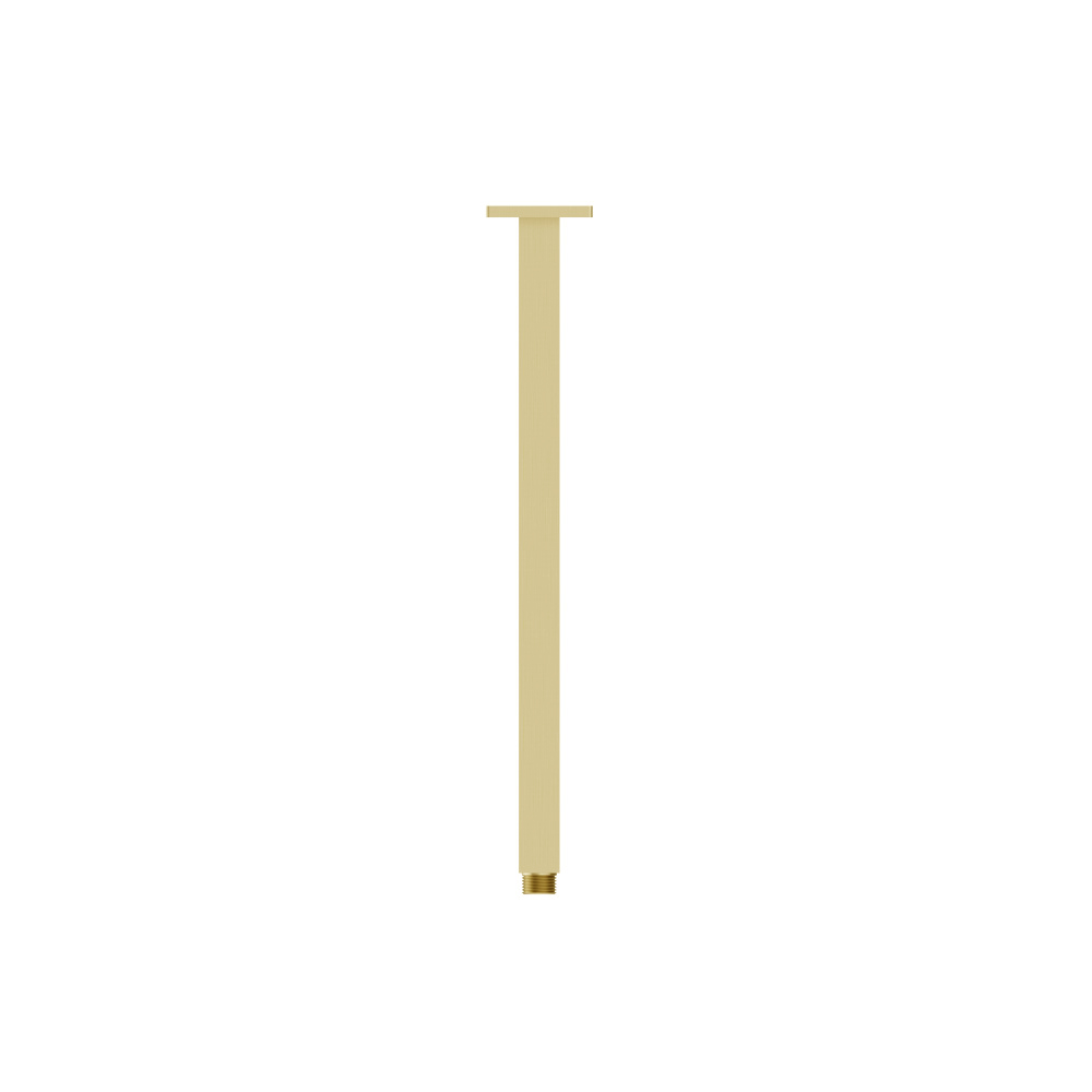 Ceiling Mount Square Shower Arm Extender - 16" | Satin Brass PVD