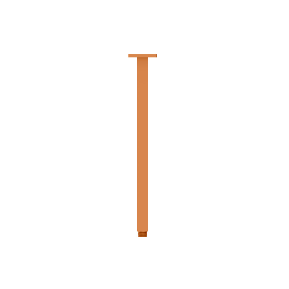 Ceiling Mount Square Shower Arm Extender - 16" | Terracotta Orange