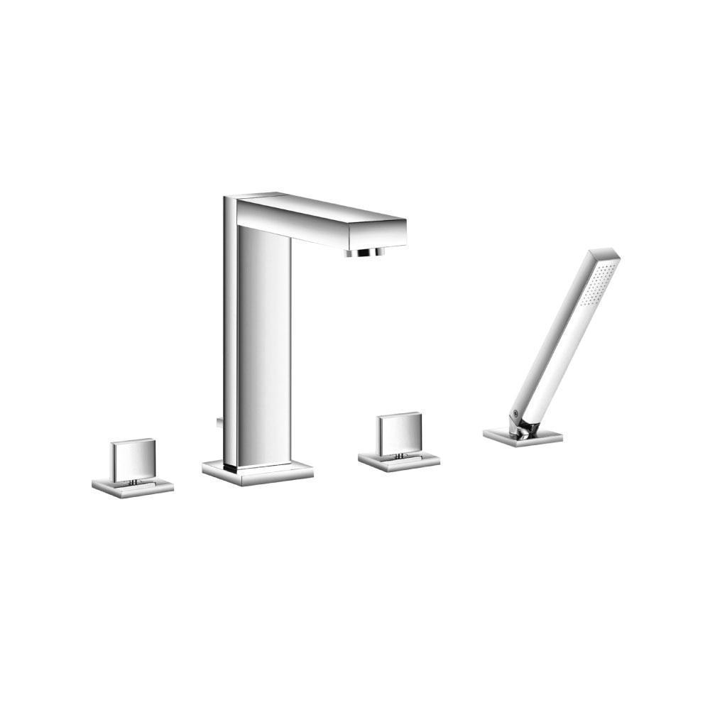 4 Hole Deck Mounted Roman Tub Faucet With Hand Shower | Polished Nickel PVD