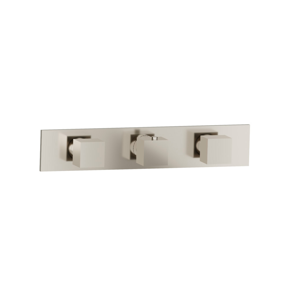 3/4" Horizontal Thermostatic Valve with 2 Volume Controls &  Trim | Polished Nickel PVD