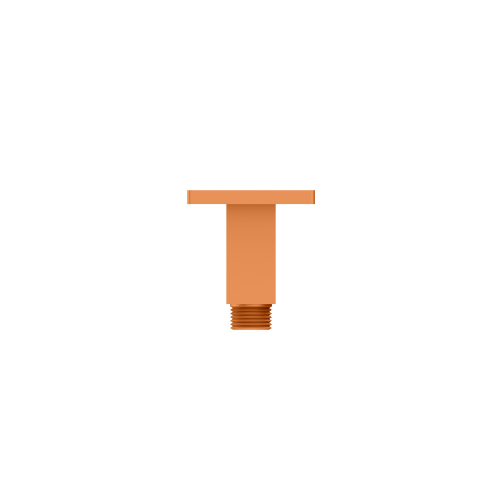 Ceiling Mount Square Shower Arm Extender - 2" | Terracotta Orange