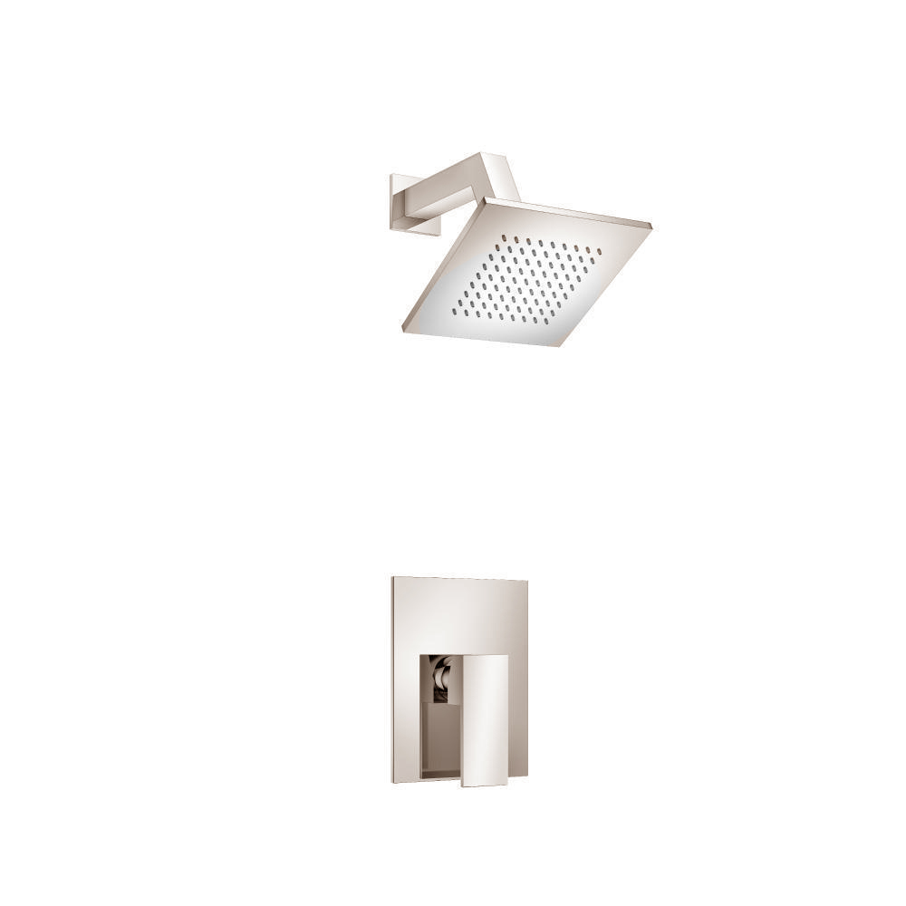 Single Output Shower Set With Brass Shower Head & Arm | Polished Nickel PVD