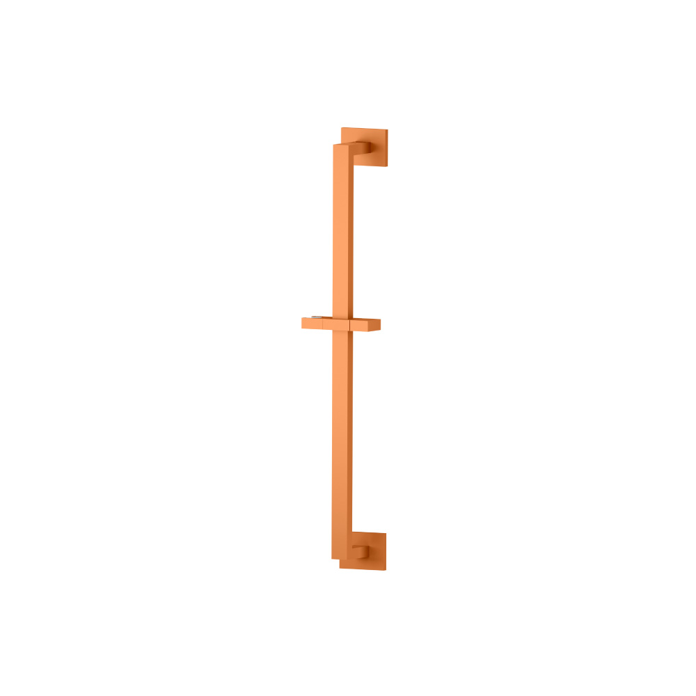 Square Shower Slide Bar With Integrated Wall Elbow | Terracotta Orange