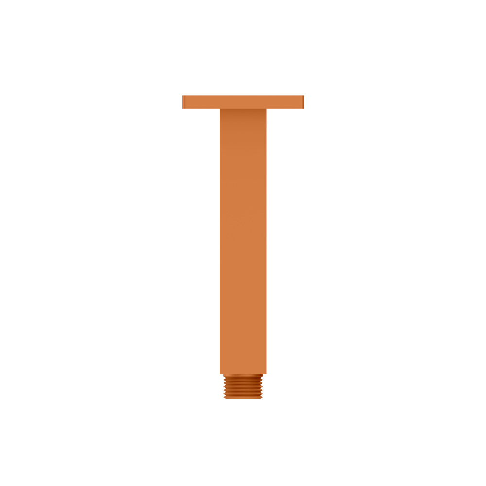 Ceiling Mount Square Shower Arm Extender - 6" | Terracotta Orange