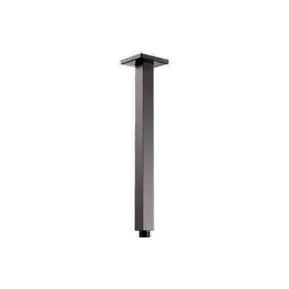 Ceiling Mount Square Shower Arm Extender - 8" | Brushed Gun Metal PVD