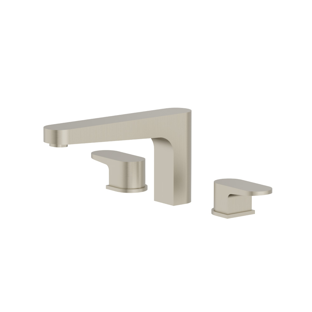 3 Hole Deck Mount Roman Tub Faucet | Brushed Nickel PVD