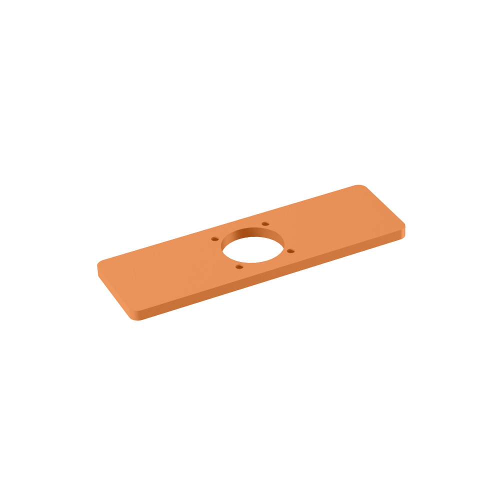 Base Plate - 4" Centerset to Single-Hole Faucet Conversion | Terracotta Orange