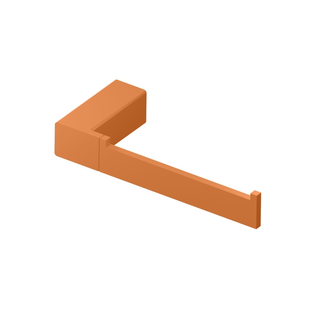 Brass Toilet Paper Holder | Terracotta Orange