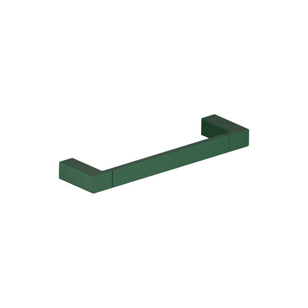 Brass Towel Ring / Mini Towel Bar - 10" | Leaf Green