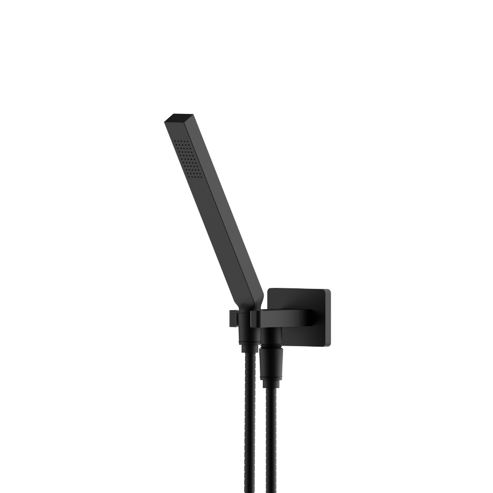 Hand Shower Set With Wall Elbow, Holder and Hose | Matte Black
