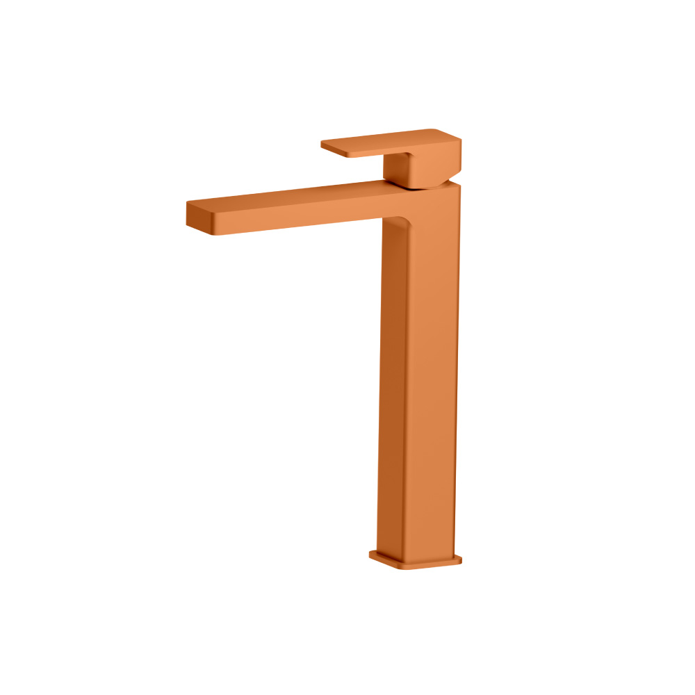 Single Hole Vessel Faucet | Terracotta Orange