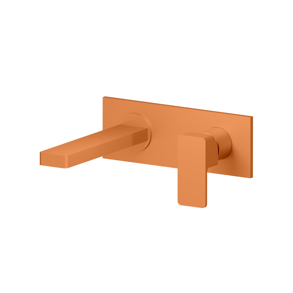 Single Handle Wall Mounted Bathroom Faucet | Terracotta Orange
