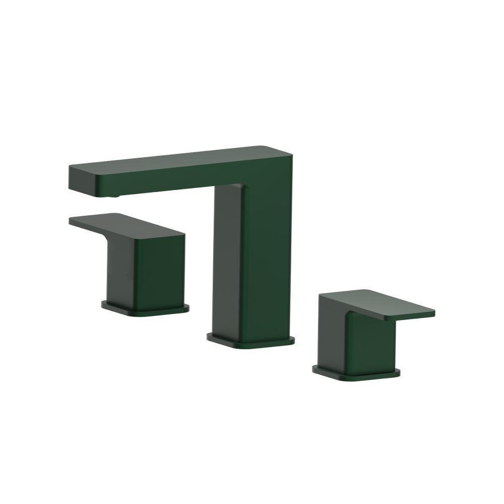 Three Hole 8" Widespread Two Handle Bathroom Faucet | Leaf Green