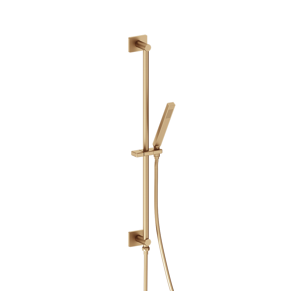 Hand Shower Set with Slide Bar, Integrated Elbow & Hose | Brushed Bronze PVD