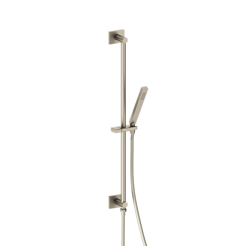 Hand Shower Set with Slide Bar, Integrated Elbow & Hose | Brushed Nickel PVD