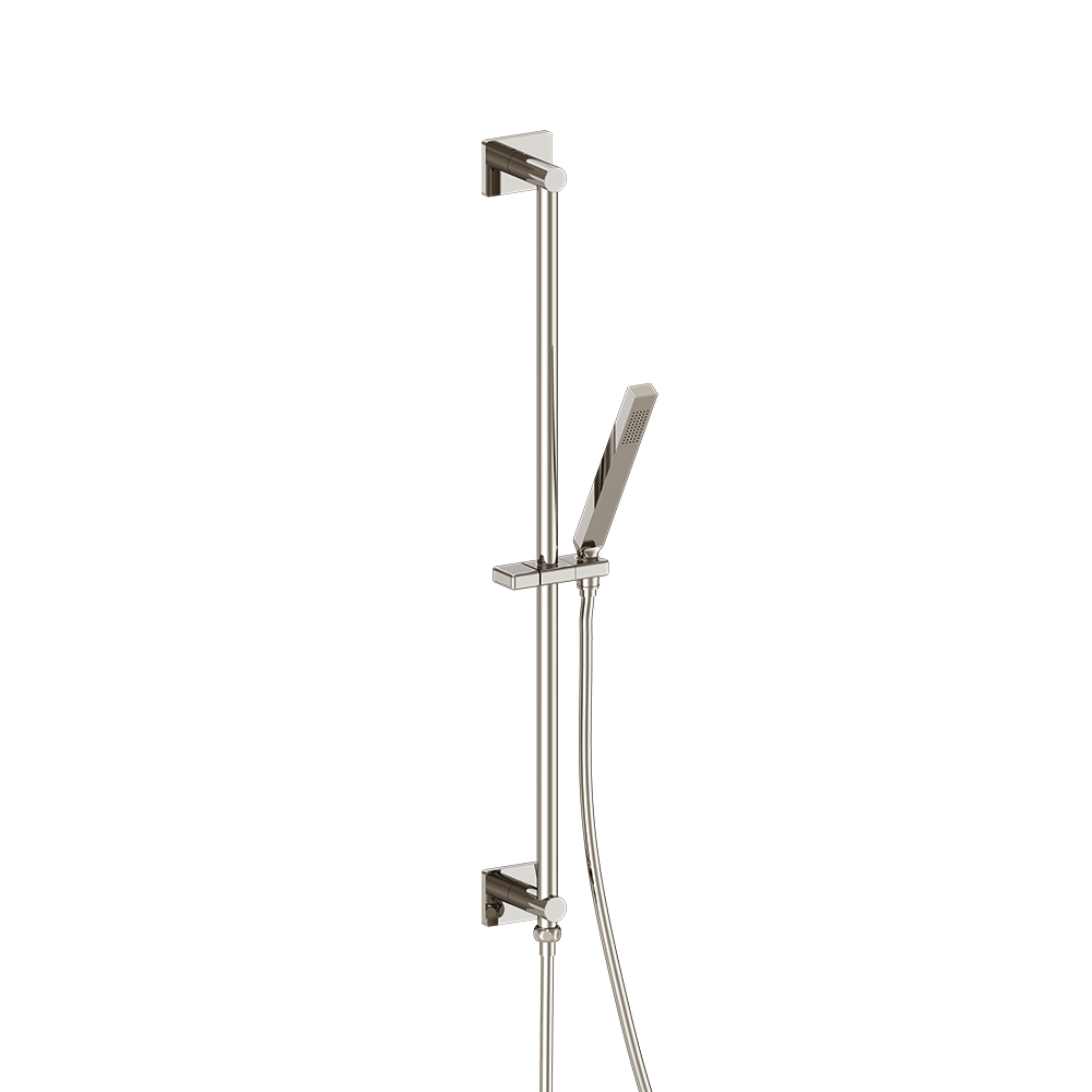 Hand Shower Set with Slide Bar, Integrated Elbow & Hose | Polished Nickel PVD