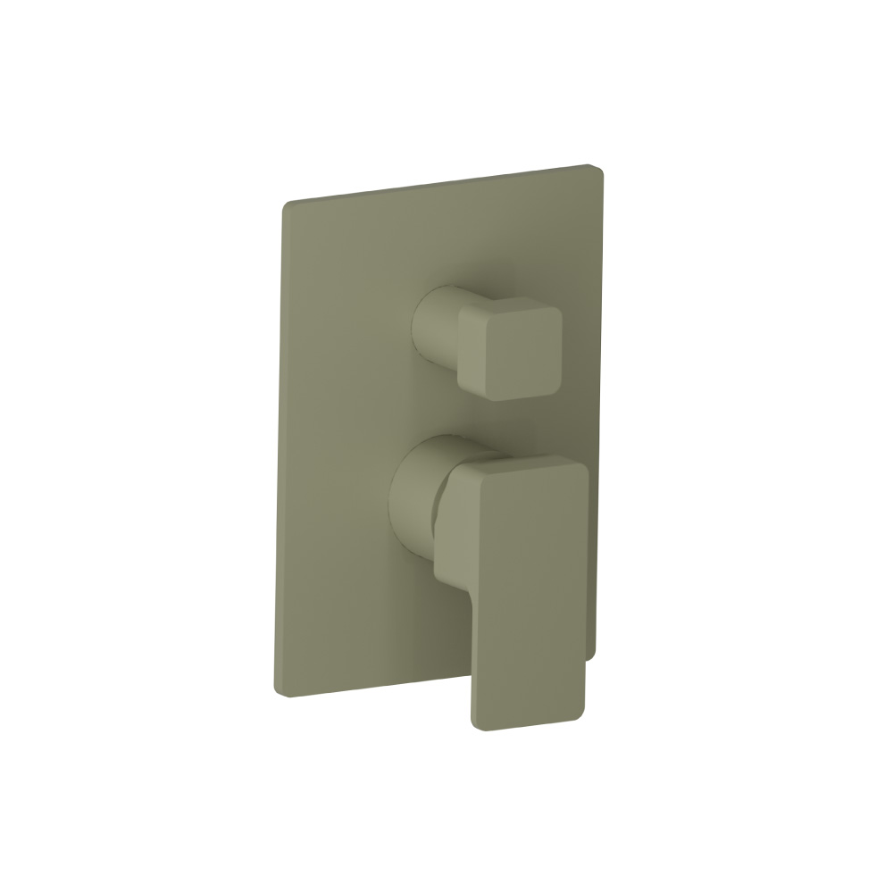 Tub / Shower Trim With Pressure Balance Valve - 3-Output | Army Green