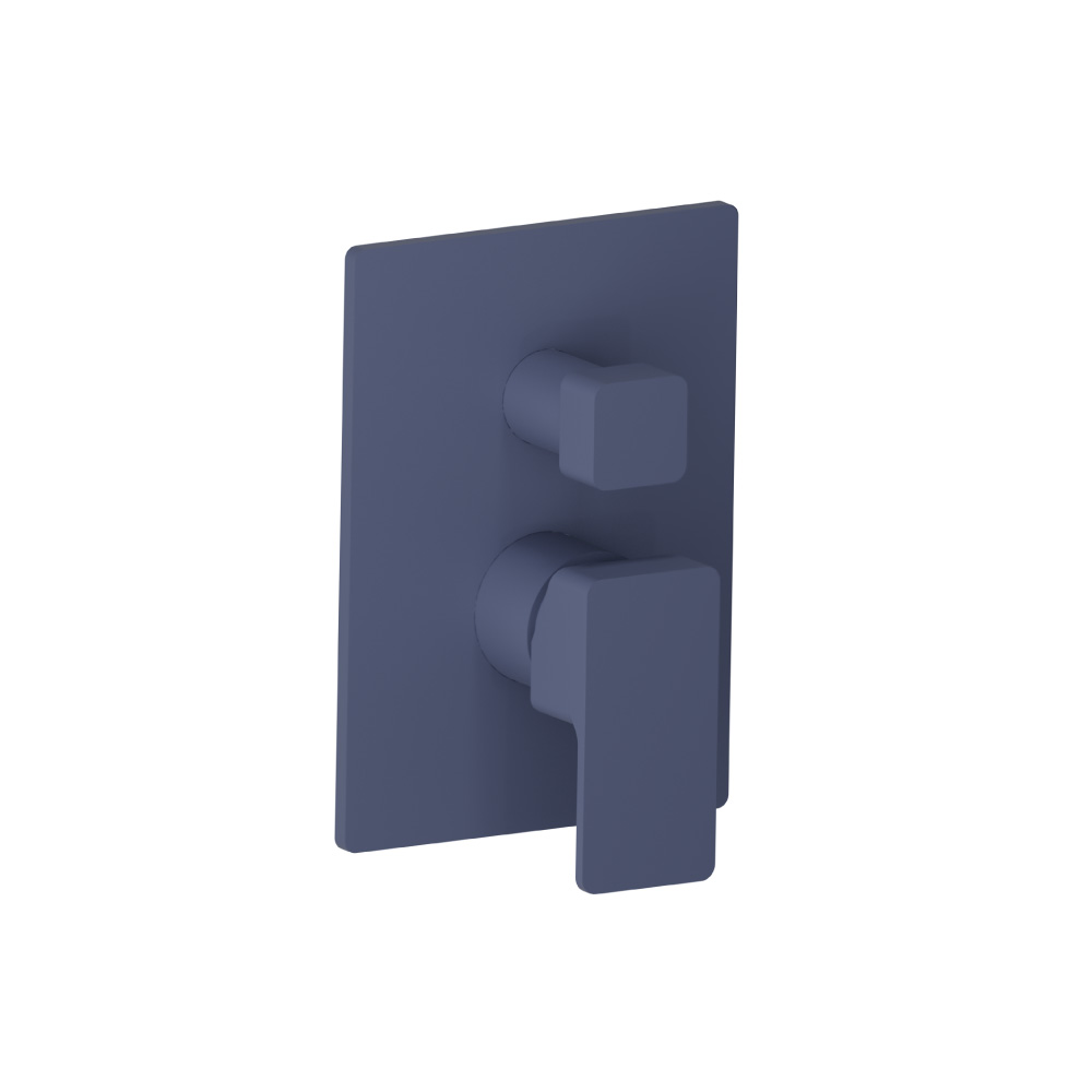 Tub / Shower Trim With Pressure Balance Valve - 3-Output | Navy Blue