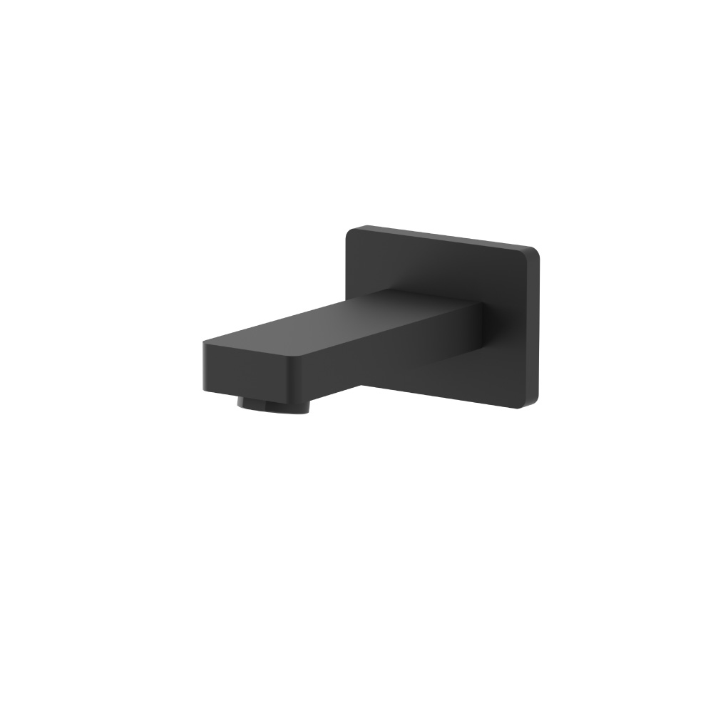 Wall Mount Non Diverting Short Tub Spout - Foot Washer | Matte Black
