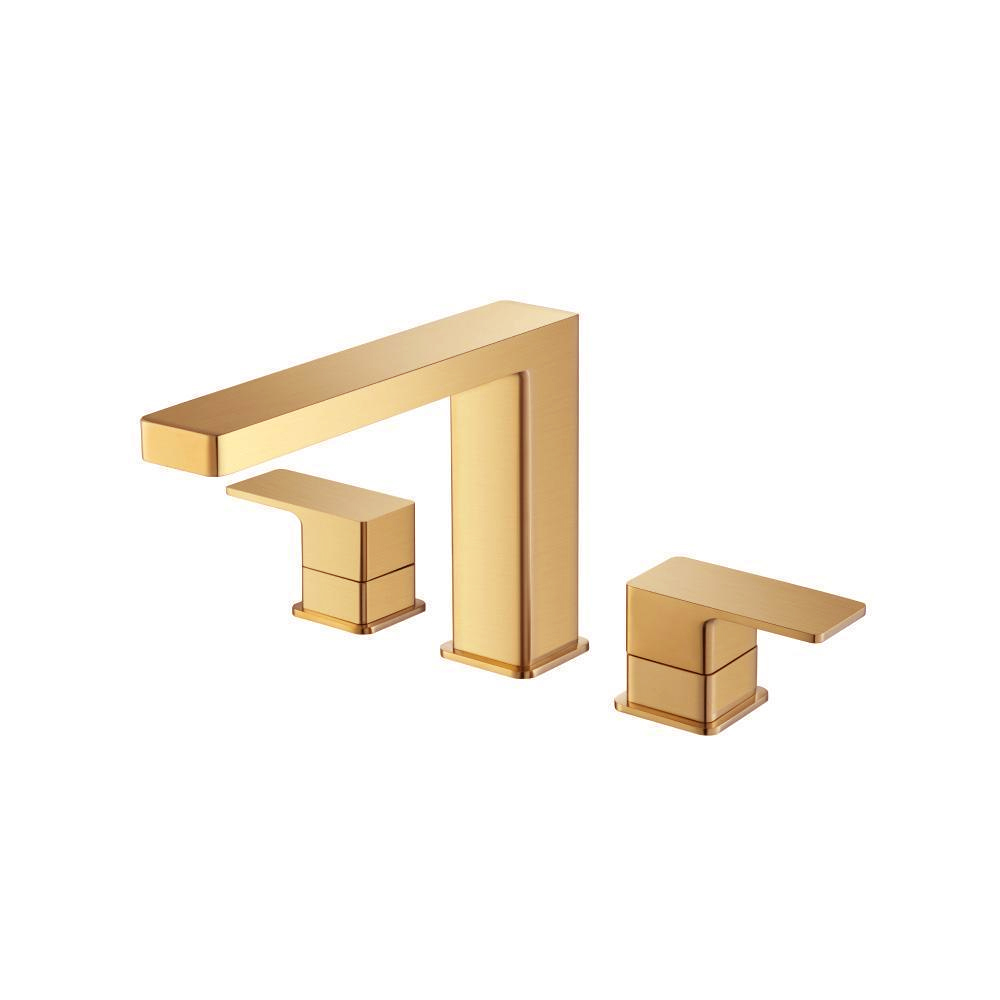 3 Hole Deck Mount Roman Tub Faucet | Brushed Bronze PVD
