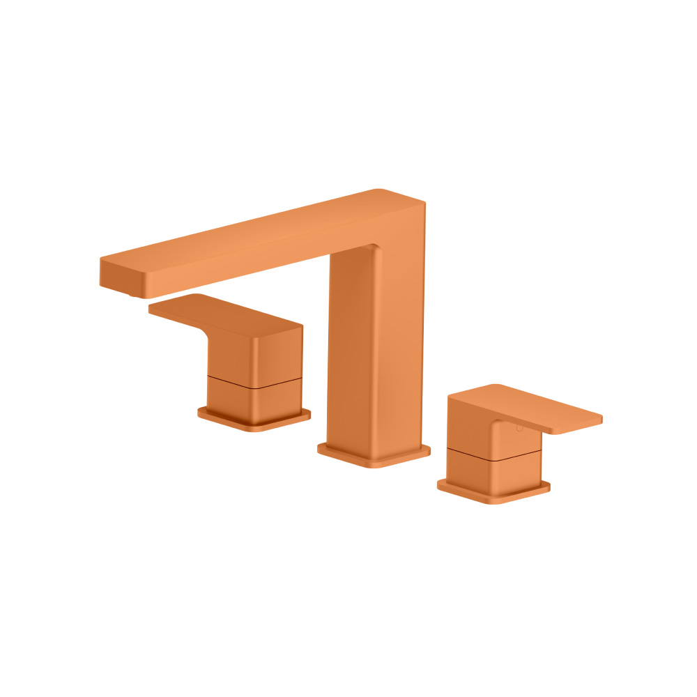 3 Hole Deck Mount Roman Tub Faucet | Terracotta Orange