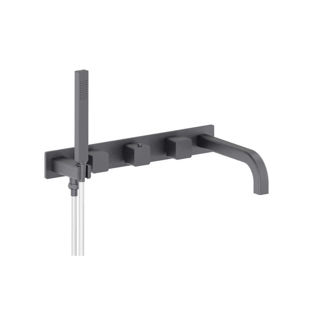 Trim For Wall Mount Tub Filler With Hand Shower | Dark Grey