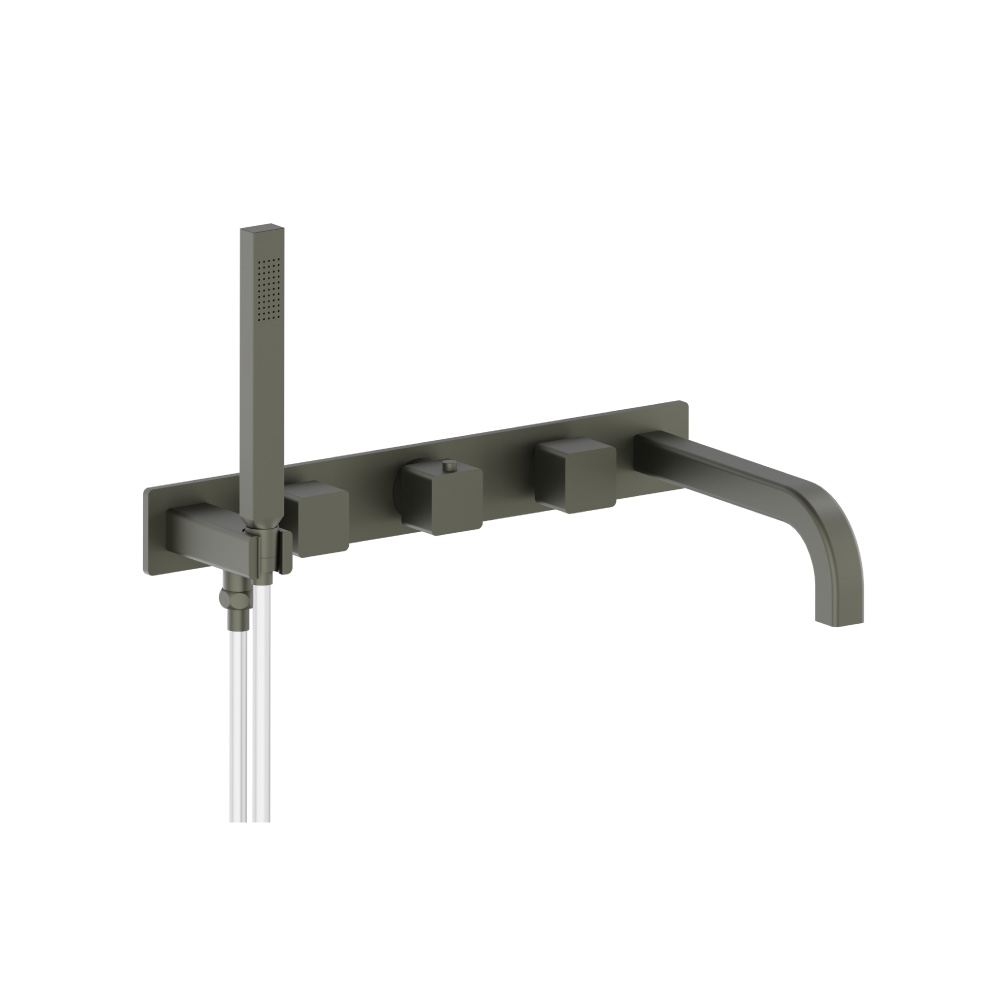 Trim For Wall Mount Tub Filler With Hand Shower | Dark Green
