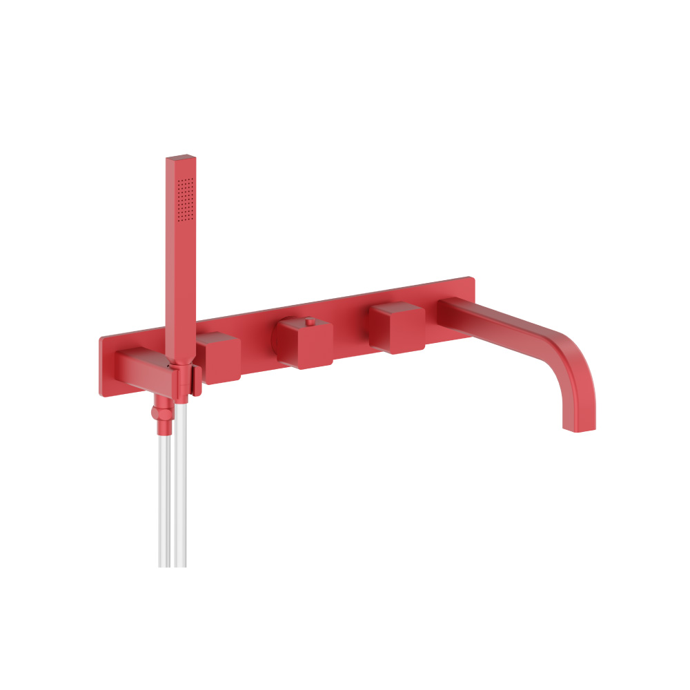Trim For Wall Mount Tub Filler With Hand Shower | Deep Red