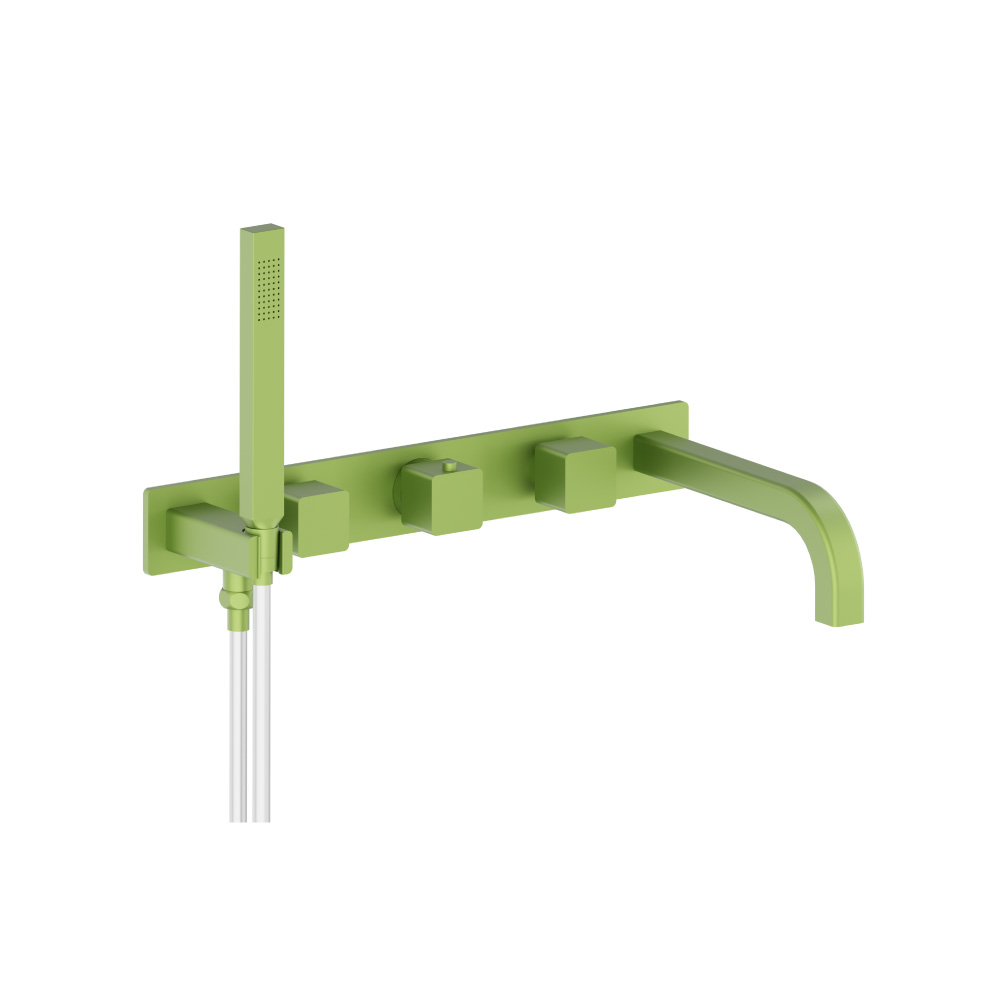 Trim For Wall Mount Tub Filler With Hand Shower | Flusso Green