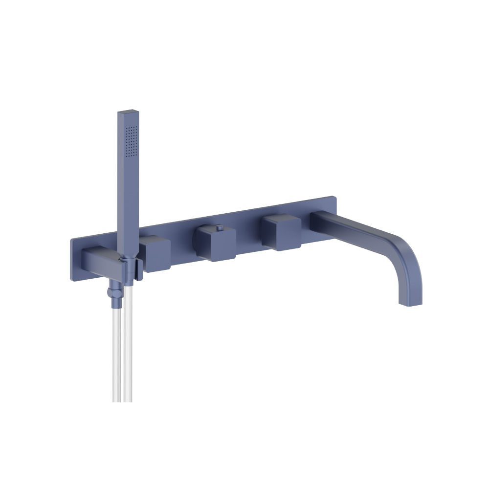 Trim For Wall Mount Tub Filler With Hand Shower | Navy Blue