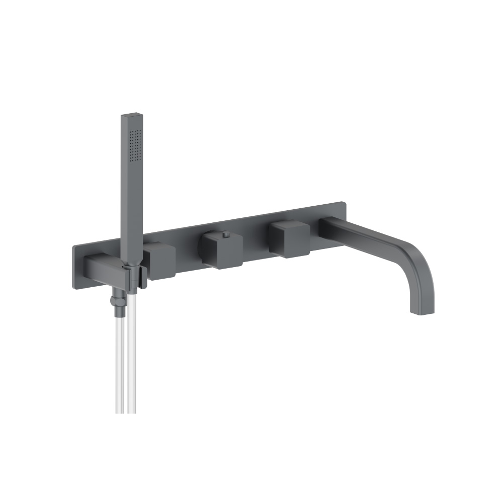 Trim For Wall Mount Tub Filler With Hand Shower | Rock Grey