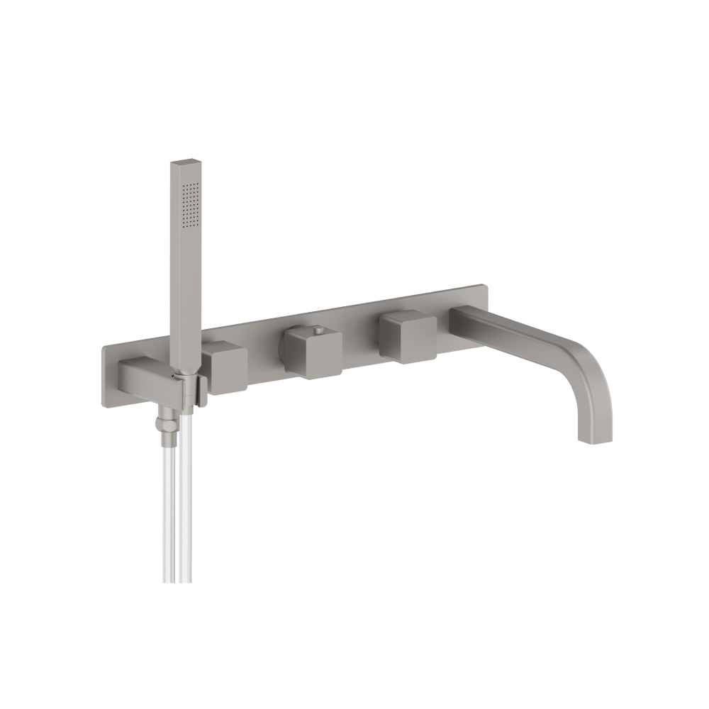 Trim For Wall Mount Tub Filler With Hand Shower | Steel Grey