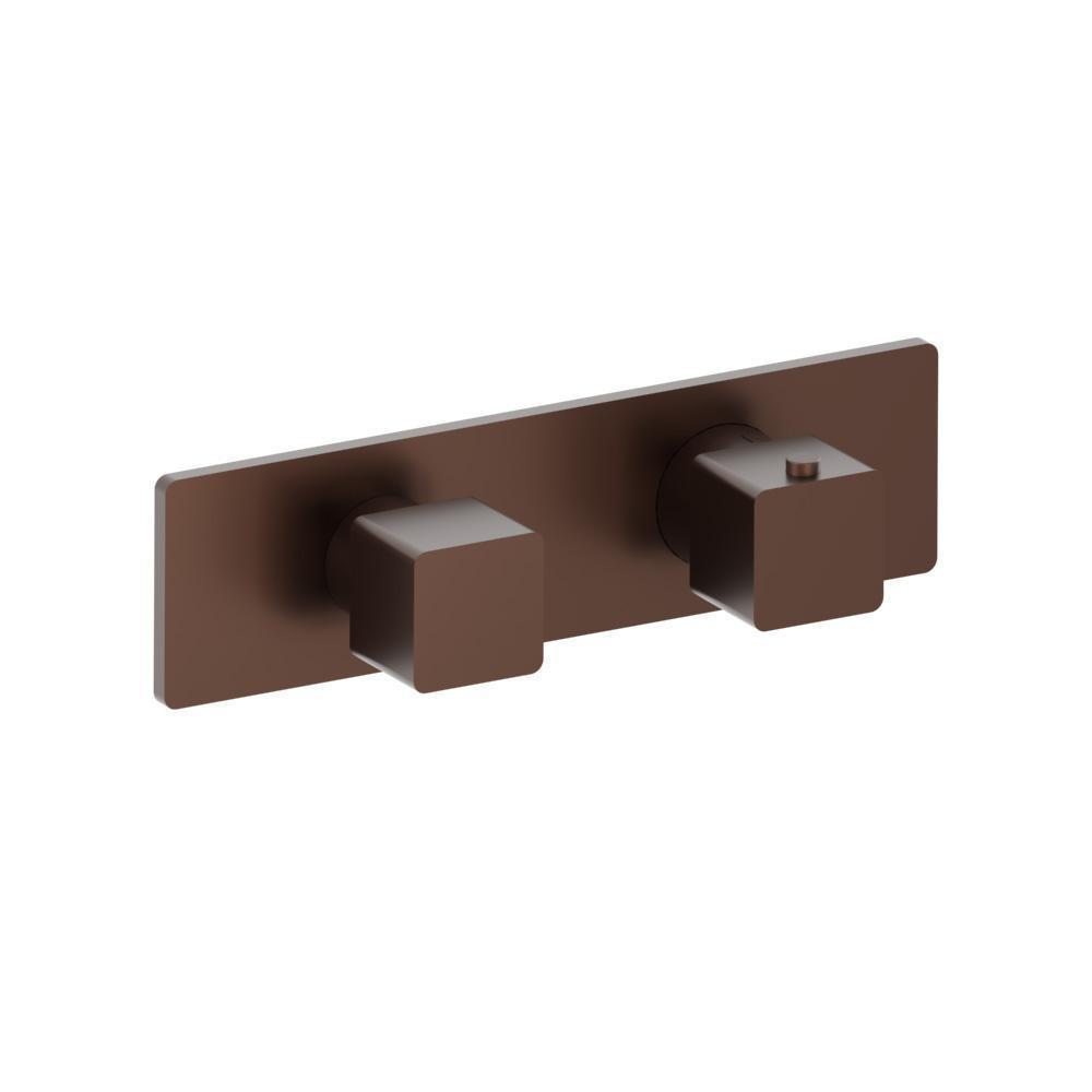 3/4" Horizontal Thermostatic Shower Valve % Trim - 1 Ouptut | Vortex Brown